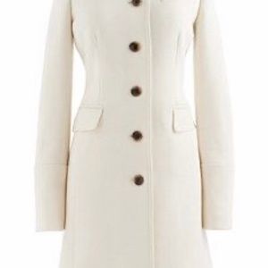 J. Crew DBL Cloth Thinsulate Metro Coat Cream